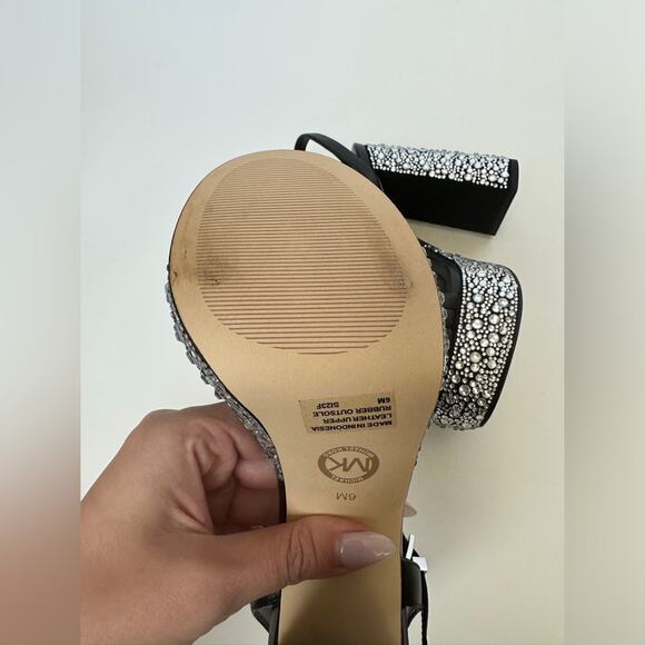 Michael kors Laci Embellished Leather Platform Sandal size 6 - Picture 12 of 16